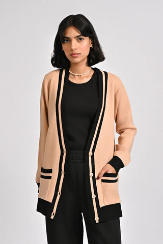 CASHMERE HAND-FEEL CARDIGAN