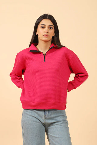 OVERSIZED UPPER WITH ZIPPER DETAIL